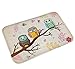 iColor Carpets Floor Mat/Cover Floor Rug Indoor/Outdoor Area Rugs,Washable Garden Office Door Mat,Kitchen Dining Living Hallway Bathroom Pet Entry Rugs with Non Slip Backing (Three Owls)