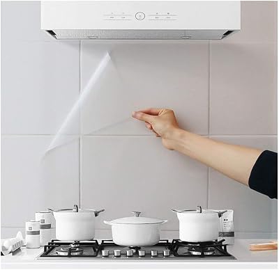 Faumsut 4Pcs Oil Proof Wall Stickers Waterproof Heat Resistant Kitchen