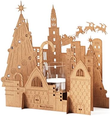 Funny Fish City Lights Decorative Design Table Desk Night Light Laser-Cut Paper Art (City Santa)