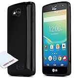 LG Transpyre/ Tribute TPU Case [Black] Protective Bumper Case w/ Flexible Crystal Silicone TPU Impact Resistant Material [Slim and Perfect Fitting LG Transpyre/ Tribute (2014) Case]