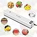 Vacuum Sealer Machine, Ymiko Vacuum Sealer for Food Sous Vide with Automatic Portable Compact Vacuum Sealing System for Vacuum and Seal /Seal, Mufti-function with 20 Bags - Black & White