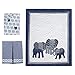 Lambs & Ivy 3-Piece Crib Bedding Set, Blue/White