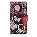 2014 New Wallet Pu Leather Magnetic Flip Hard Case Cover Stand for Motorola Moto G Generation One (Black Butterfly)