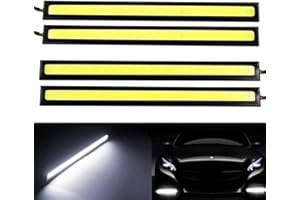 YSY 17cm Universal Car Trucks Daytime Running Light Lamp Super Bright 12V Waterproof LED Strips COB DRL Car Led Fog Light (White)