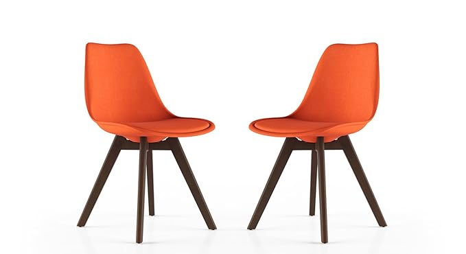 Urban Ladder Pashe Dining Chairs (Matte Finish, Rust)