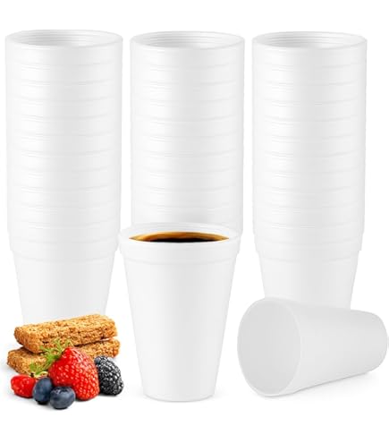 Amazon.com: 16 oz Disposable Insulated Foam Cups  Premium Leak-Resistant  Drinking Cups for Hot & Cold Beverages Ideal for Home Office & Food Service  (100 Count) : Health & Household