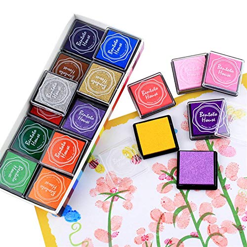 20Pcs Multi - Colored Giant Ink Pads Stamp for DIY Craft Scrapbooking Finger Paint Pad Set