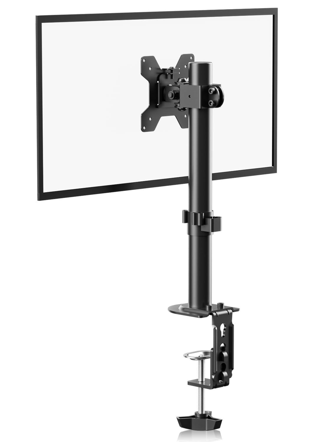 Bracwiser Single Fully Adjustable Monitor Arm Stand Mount for Monitor Computer Screen 13 15 17 19 20 22 23 24 26 27 30 32 inch VESA 75 100 MD7401
