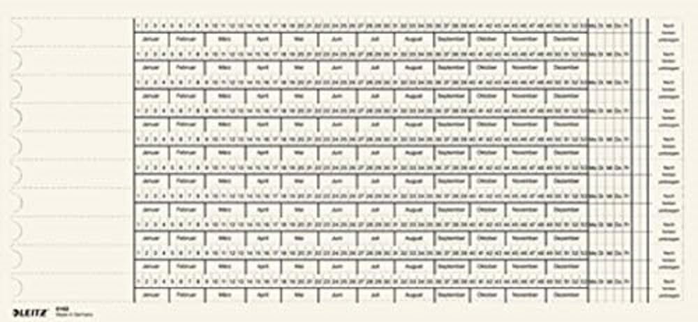 Leitz 61620001 Organisation Strips for Alpha Hanging Files Scale 3+4 Set of 100 White
