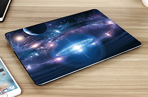HRH 2 in 1 Galaxy Universe Starry Sky Laptop Body Shell Protective Hard Case Cover and Matching Design Silicone Keyboard Cover for Apple MacBook Air 11 inch 11.6"(Models: A1370 and A1465) - Thumbnail 3