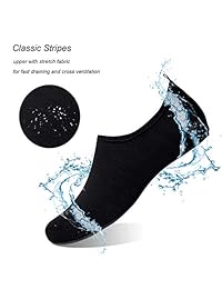 Calcetines de agua para mujer y hombre, de secado rápido, para playa, natación, surf, yoga, ejercicio, suela de color translúcido
