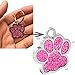 Vcalabashor Pet ID Tags for Small Dog & Cat Trade; / Glitter Eye-Catch Pet Tag/Customized Dog Tag/Bling Personalized Engraved Pet ID Tags/Blue / Pink/Silver / Red/Cherry Red / 1.0