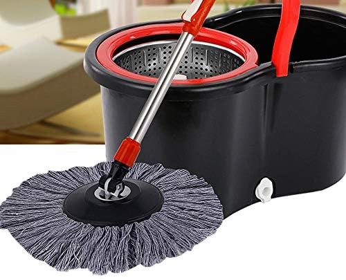 Alisy 360 Rotating Head Easy Magic Microfiber Spinning Floor Mop Head - Bucket Floor Cleaning System Replacement Mop Head (Gray)