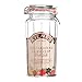 Kilner Glassware Facetted Clip Top Jar, Airtight Seal for Pickling, Preserving, and Storing, 63-1/2-Fluid Ounces