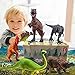 ToyerBee 13’’ Dinosaur Toys, 6 Pcs Jumbo Dinosaur Set, T-rex Dinosaurs Toys for Dinosaur Lovers, Kids, Adults, Great Choice for Boys, Girls, Birthday Gift, Party Favors, Rewards with Educational Map