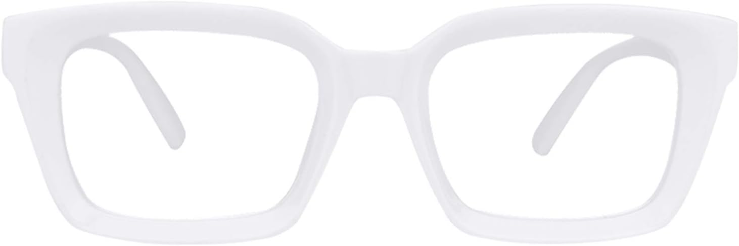 Zeelool Pop Color Readers Rectangular White Reading Glasses REP0013