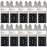 HOTBEST 10 Pack Professional Bi-Metal Oscillating Saw Blades Nail/Metal/Wood Universal Multitool Quick Release Blade Fits Dewalt, Porter Cable,Rockwell,Makita,Black & Decker,Bosch Craftsman,F