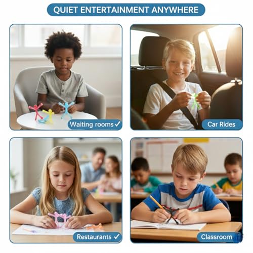 MAGMEN STEM Magnetic Travel Toys 10PC, Airplane Car Road Trip, Stocking Stuffers Fidget Sensory Toys for Kids 3 Years and Older