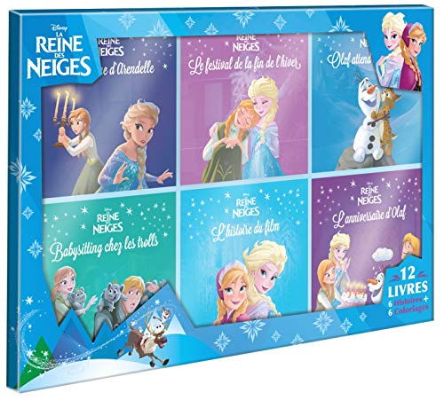 LA REINE DES NEIGES - Coffret 12 Livres - 6 Histoires + 6 Coloriages - Disney by (Product Bundle)
