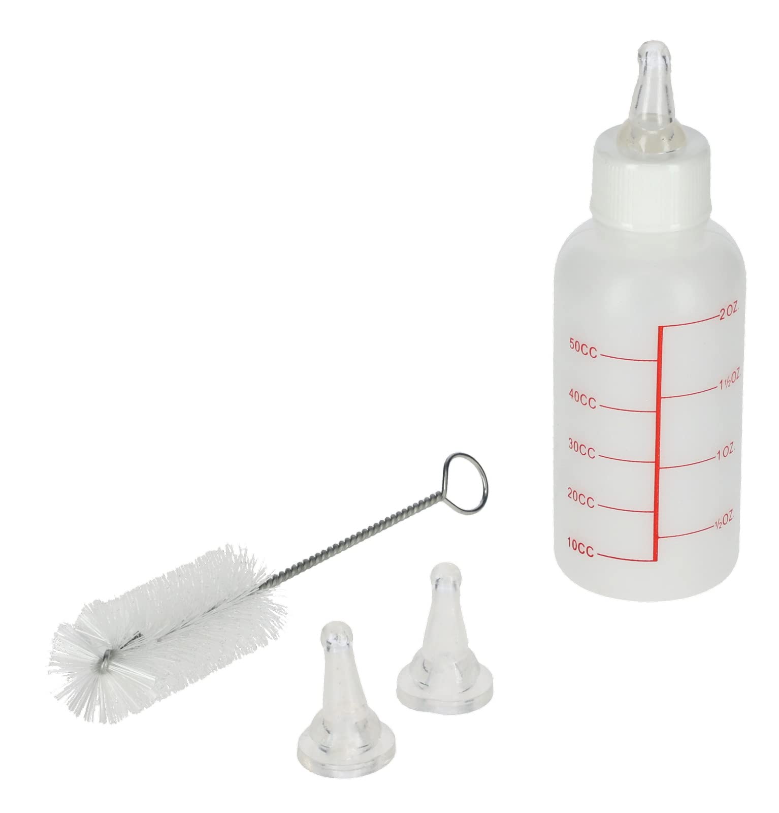 Kerbl Pet Nursing Kit with 2 Nipples and Cleaning Brush, 50 ml