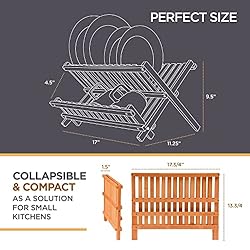 Bambüsi Bamboo Dish Drying Rack - Collapsible