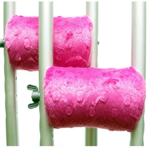 Crutch Caps AHANHPFUZ Hot Pink Fuzzy Crutch Handle Pads