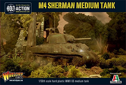 Bolt Action M4 Sherman Medium Tank 1:56 WWII Military Wargaming Plastic Model Kit