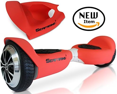 Silicone Case for SWAGTRON T5 Electric Self Balancing Scooter Full-Body Protector Cover Skin for T5 Hover Board (Scooter not included) (Red)