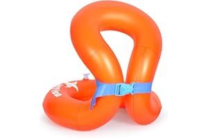 Upgraded Swim Vest Floaties for Kids,Inflatable Pool Floats Swimming Ring for Children with Adjustable Safety Buckle,Double A