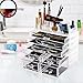 Bestrice Acrylic Makeup Organizer Jewelry Display Boxes Bathroom Storage Case 3 Pieces Set 7 Drawers