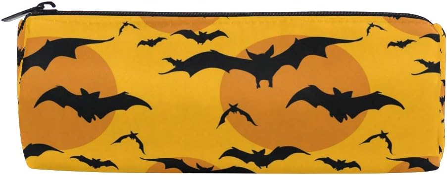 Pencil Case Halloween Bats Pen Bag- ChunBB Stationery Pouch Makeup Cosmetic Holder for School Office