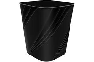 Freetex 1.6 Gallon Small Plastic Trash Can Wastebasket Recycling Bin for Bathroom, Dorm, Bedroom，Home Office, Garbage Container Basket for Bedroom, Kids Room (1, Black)