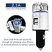 Car Air Purifier by AutoKraze | Plug In Air Freshener | Durable Ionizer | Air Deodorizer - Removes Smoke, Pet Smell, Dust, Pollen, Food Smell, Bad Odors Instead of Just Covering It - Has 2 USB Ports