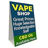 Vape Shop CBD Oil Economy A-Frame Sign 2 Feet Wide by 3 Feet Tall