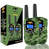 GoBig Walkie Talkies for Kids Voice Activated Walkie Talkies for Adults & Kids 3 Mile Range 2 Way Radio Walkie Talkies Built in Flash Light 2 Pack Camo Green