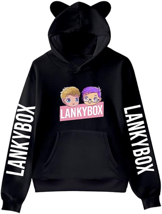 Unizka Lankybox Cat Ear Hoodie Cosplay Sweatshirt Social Star Hoody