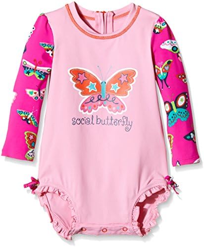 Hatleyベビー女の子electric Butterfliesラッシュガード Hatleyベビー女の子electric Butterfliesラッシュガード