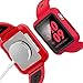 EloBeth for Apple Watch Band 38mm with Case, Soft Silicone Sport Strap iWatch Band with Shock Resistant Protective Case for Apple Watch Band Series 3/2/1 Nike+ Sport Edition(38mm Red/Black)