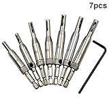 Qjoy 4/7Pcs HSS Door Self-Centering Hinge Hole Drilling Tool Kit for Door Cabinet Holes Woodworking