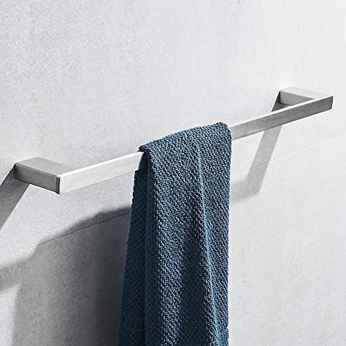Heable Towel Bar Brushed Nickel, Bathroom Hardware Stainless Steel Wall Mounted 23.6 Inch Towel Rack Holder