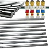 Billiard Evolution Set of 8 Solid Foosball Rods for Foosball Table