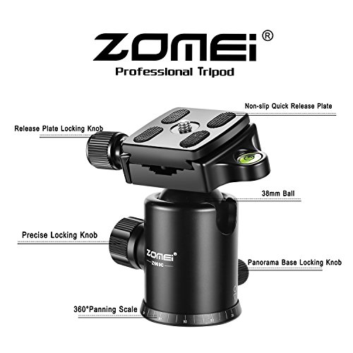 ZOMEi Z669 SLR Camera Tripod with Ball Head and Carrying Case
