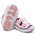 Lidiano Baby Toddler Sewing PU Leather Hook & Loop Cartoon Non-slip Sandals (6-12 Months, Pink)