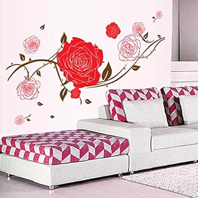 Rose Vine Wall Decal Cozy Home Decor Living Room Bedroom