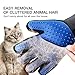 Ootori Pet Grooming Glove - Gentle Deshedding Brush Glove - Efficient Pet Hair Remover Mitt - Enhanced Five Finger Design - Perfect for Dog & Cat with Long & Short Fur - 1 Pair