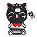 Cute 3D Cartoon Stripes Cat Silicone Phone Case Cover for J3 Eclipse / J3 Luna Pro / J3 Emerge / J3 2017 / J3 Prlme / J3 Mission/Sol 2 / Amp Prlme 2 / Express Prlme 2