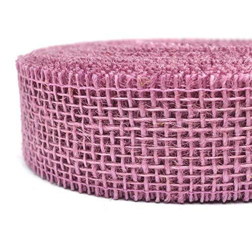 25 m x 40 mm Decorative Ribbon Jute Lavender (263) Jute Ribbon Gift Ribbon 4 cm Mesh Ribbon Natural Jute Sustainable Easter Spring Decoration Gift Packaging