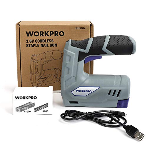 Workpro Cordless Staple Gun 3.6v Electric Stapler, Rechargable
