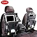 Car Back seat Organizer with Foldable Table Tray, PU Leather Car Back seat Organizer for Babies Toys Storage with Foldable Dining Table Holder Pocket for Baby and Kids (2 Packs)