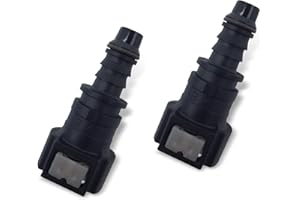 leediga 2 PCS Automotive Fuel Pipe Quick Connector, 9.49-ID8 Nylon Straight Fuel Pump Connector, Automotive Modification Accessories, Universal for Most Cars (Black)